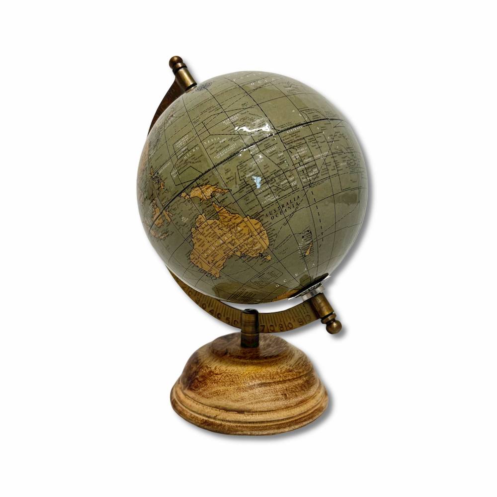 Mappamondo Lucido verde H 22 cm