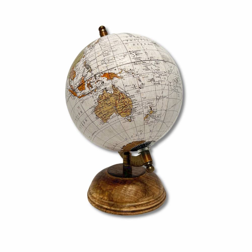 Mappamondo Opaco bianco H 22 cm