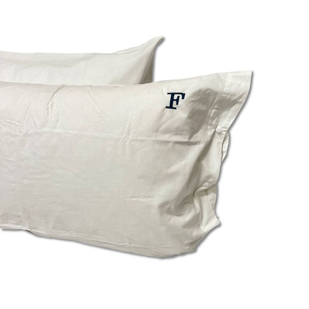 Coppia Federe con bottoni bianco Personalizzate