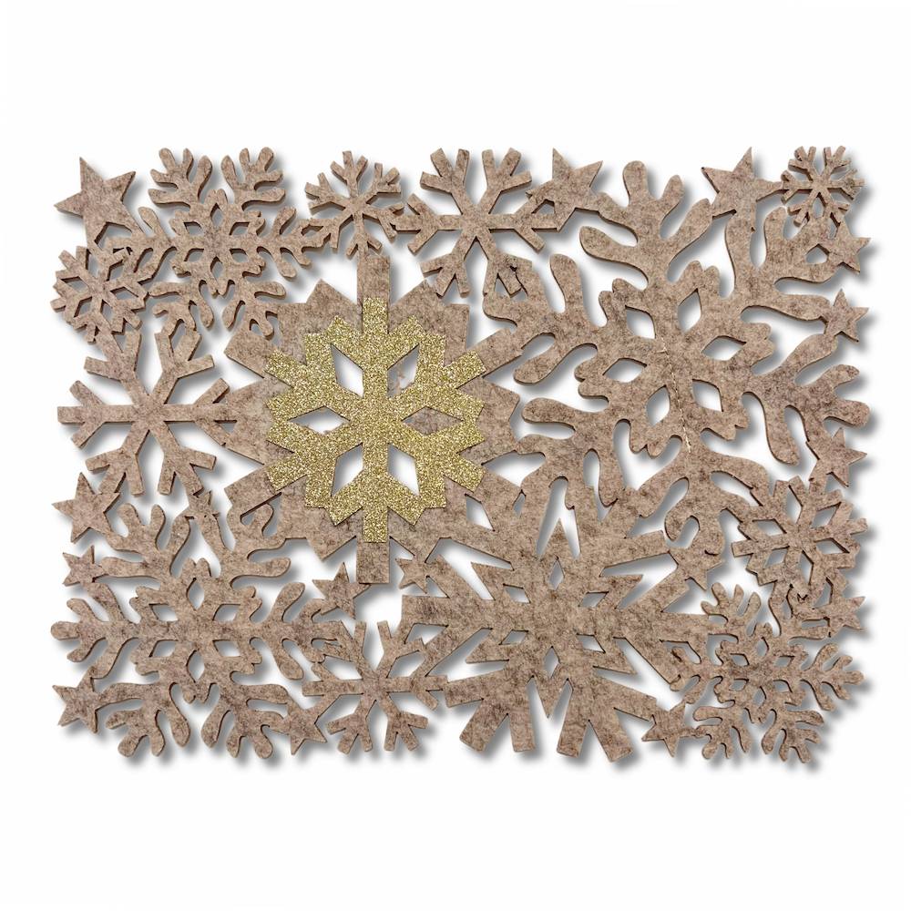 Tovaglietta in pannolencio Intagliato a fiocchi Oro