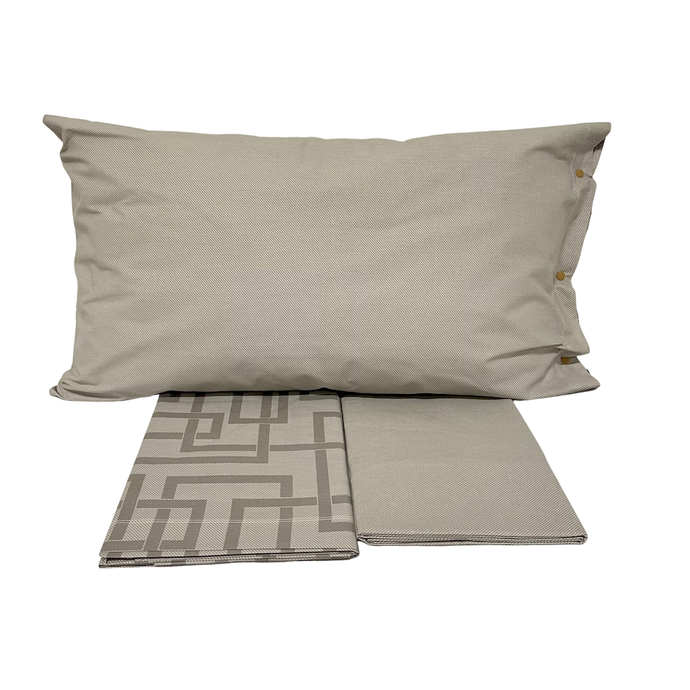 Completo Lenzuola lab tortora Singolo