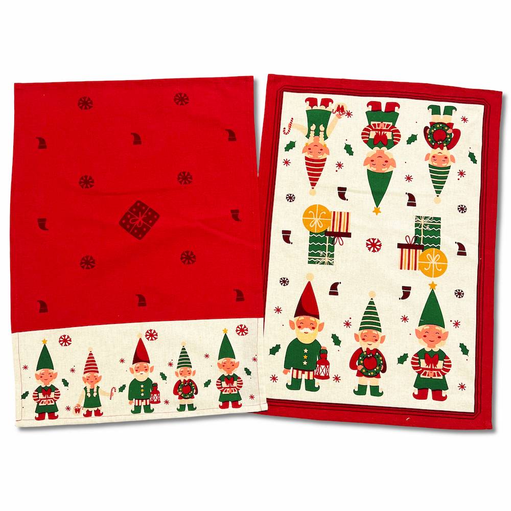 Set 2 Strofinacci Stampa digitale Gnometti Shinny