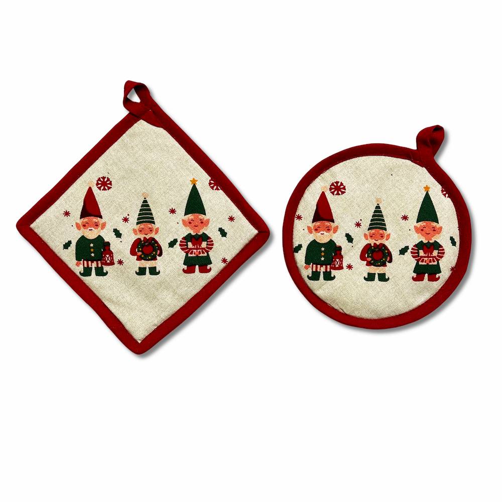 Set 2 strofinacci + coppia presine Gnometti shinny