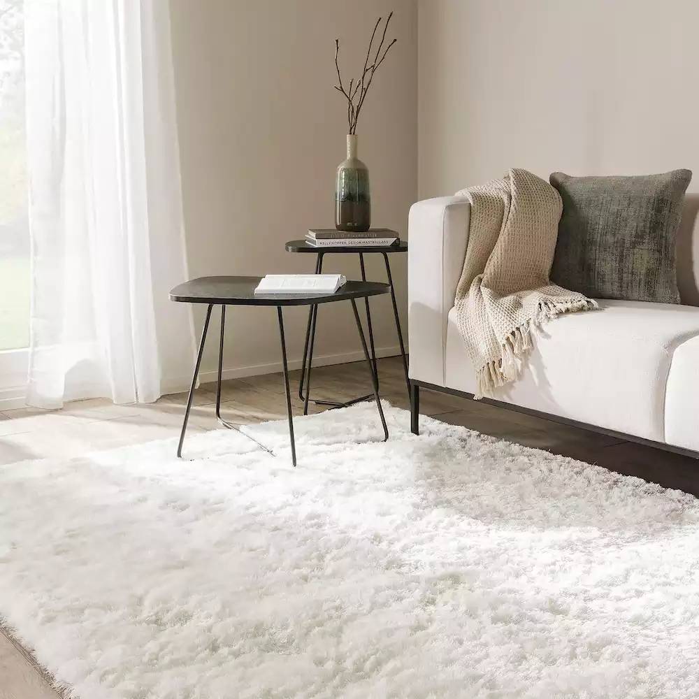 Tappeto pelliccia ecologica Caponord 140 x 180 Avorio