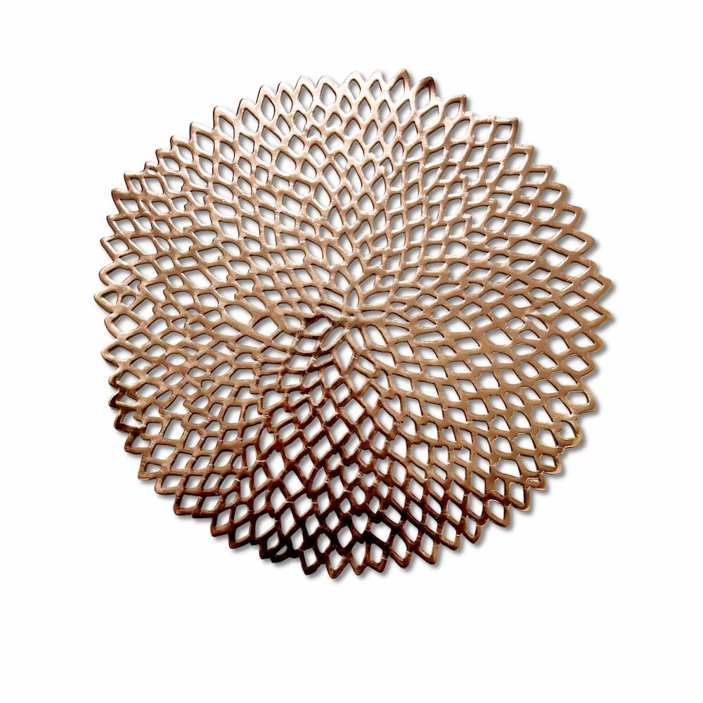 Sottopiatto oro in pvc diamantato rombi