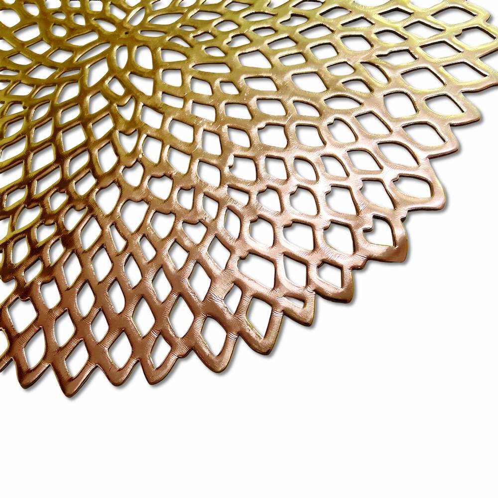 Sottopiatto oro in pvc diamantato rombi