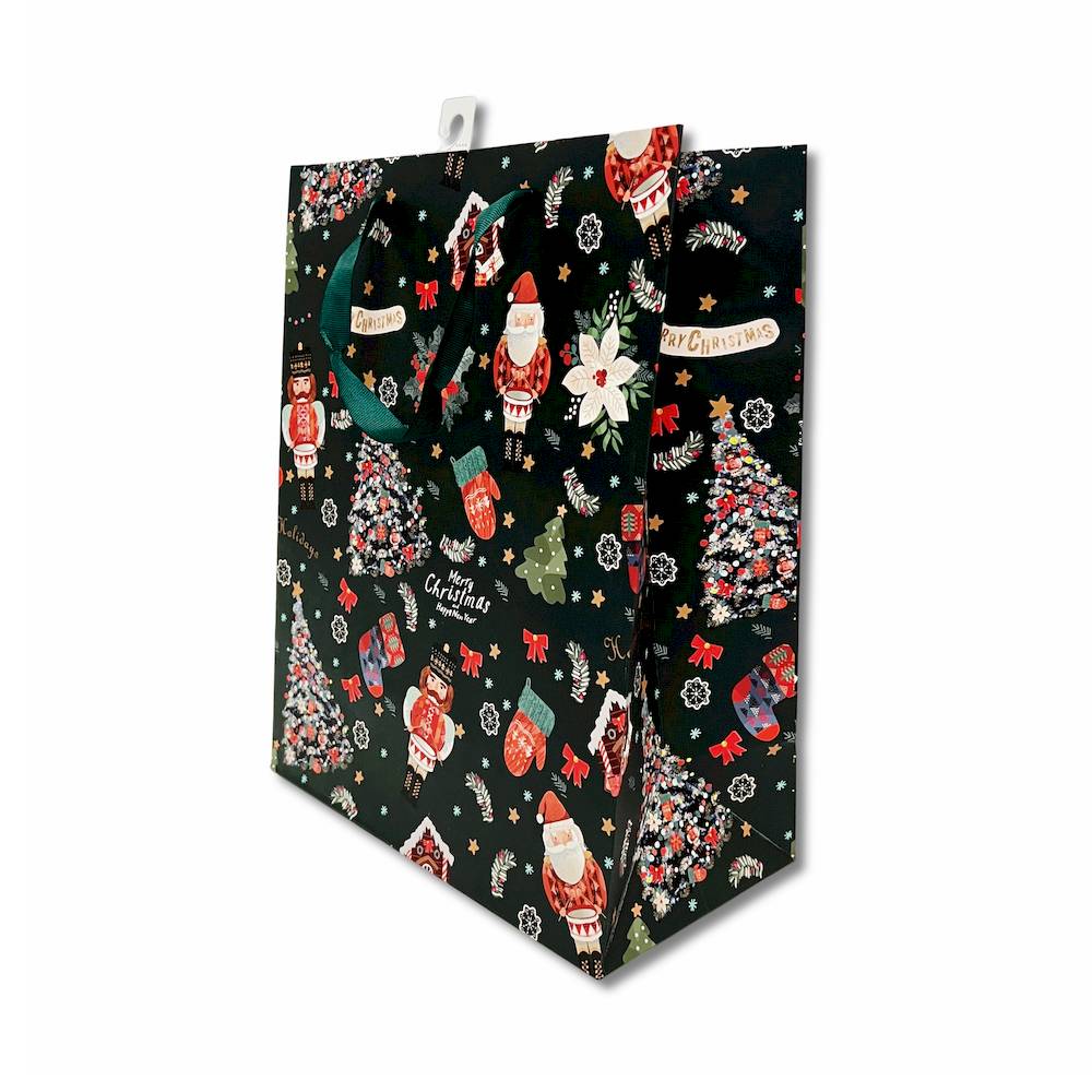 Sacchetto regalo Giocattoli verde H 32 x 26 soffietto 13 cm