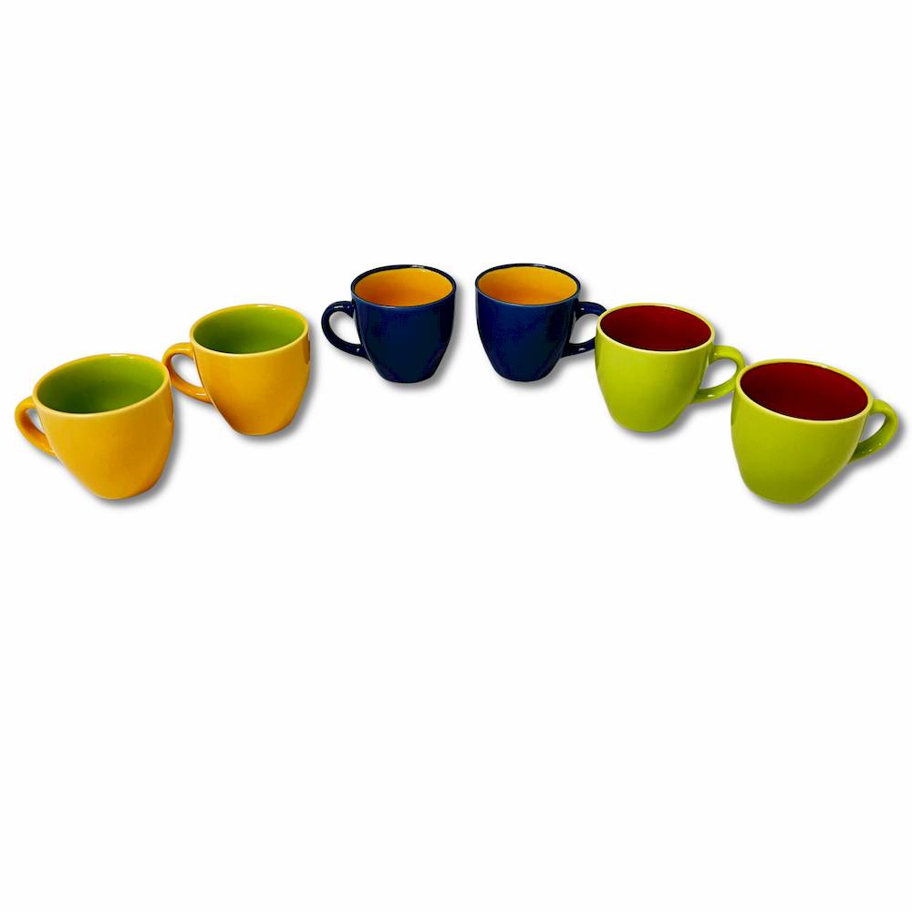 Set 6 Tazzine da caffè Bicolor