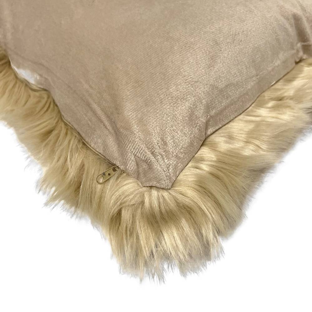 Federa cuscino 50 x 50 Stoccolma pelliccia miele