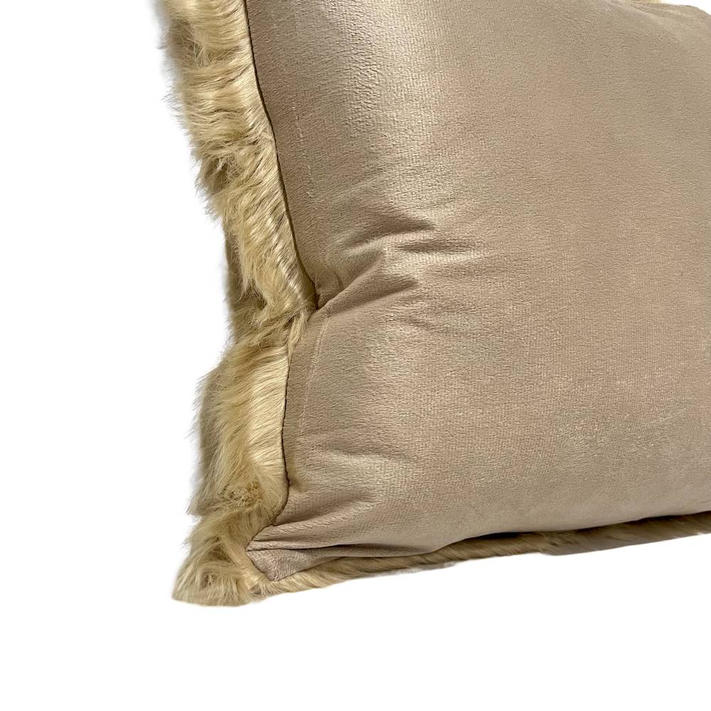 Federa cuscino 50 x 50 Stoccolma pelliccia miele