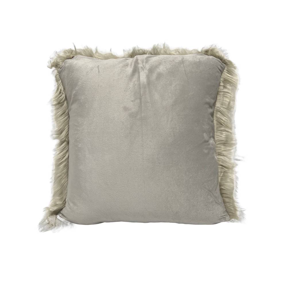 Federa cuscino 50 x 50 Stoccolma pelliccia grigia