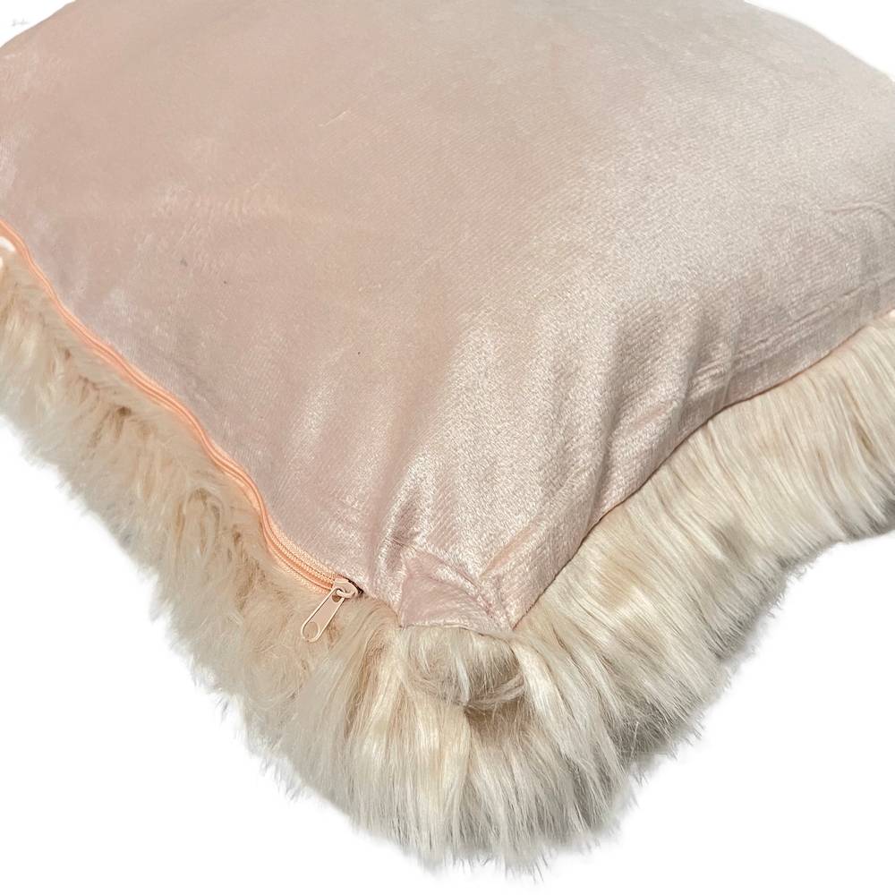 Federa cuscino 50 x 50 Stoccolma pelliccia rosa