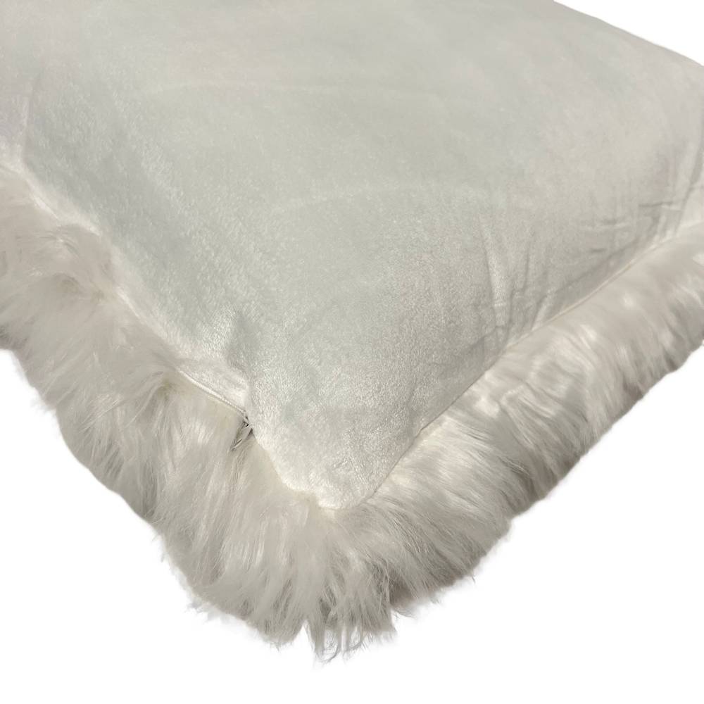 Federa cuscino 50 x 50 Stoccolma pelliccia bianca