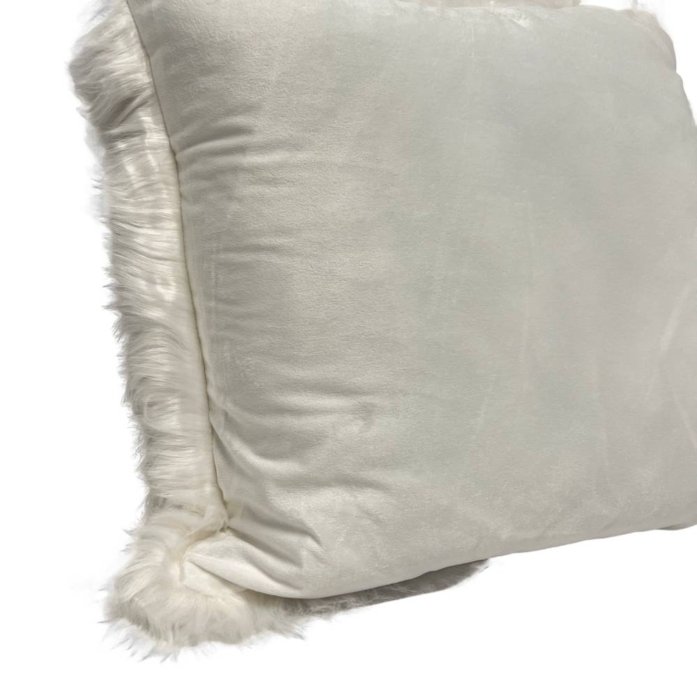 Federa cuscino 50 x 50 Stoccolma pelliccia bianca