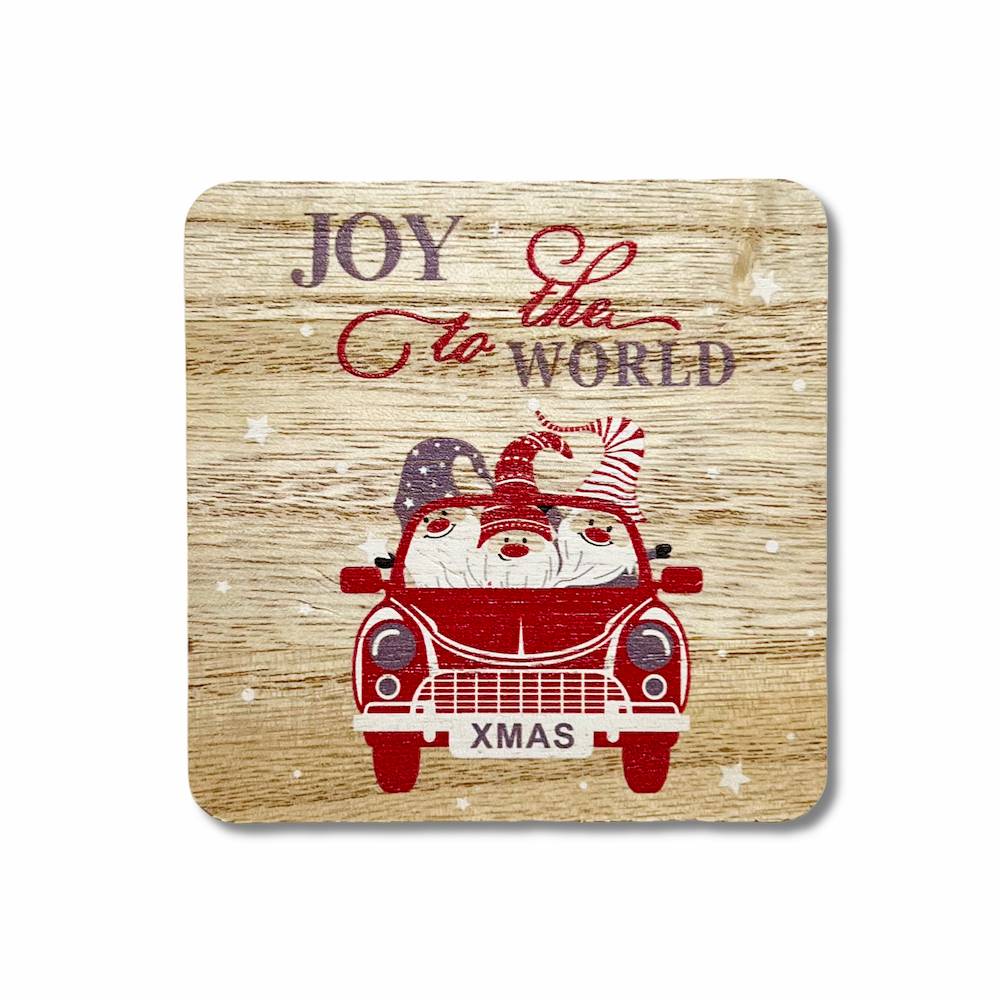 Set 6 sottobicchieri natalizi in legno