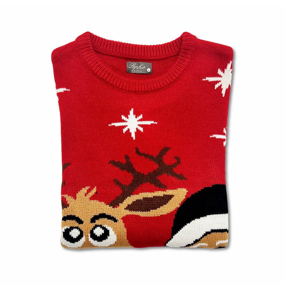 Maglione natalizio Rudolf e babbo rosso