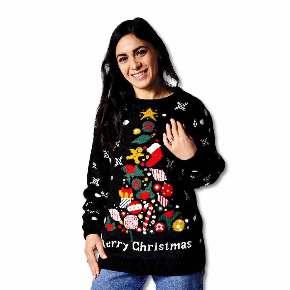 Maglione natalizio albero di natale