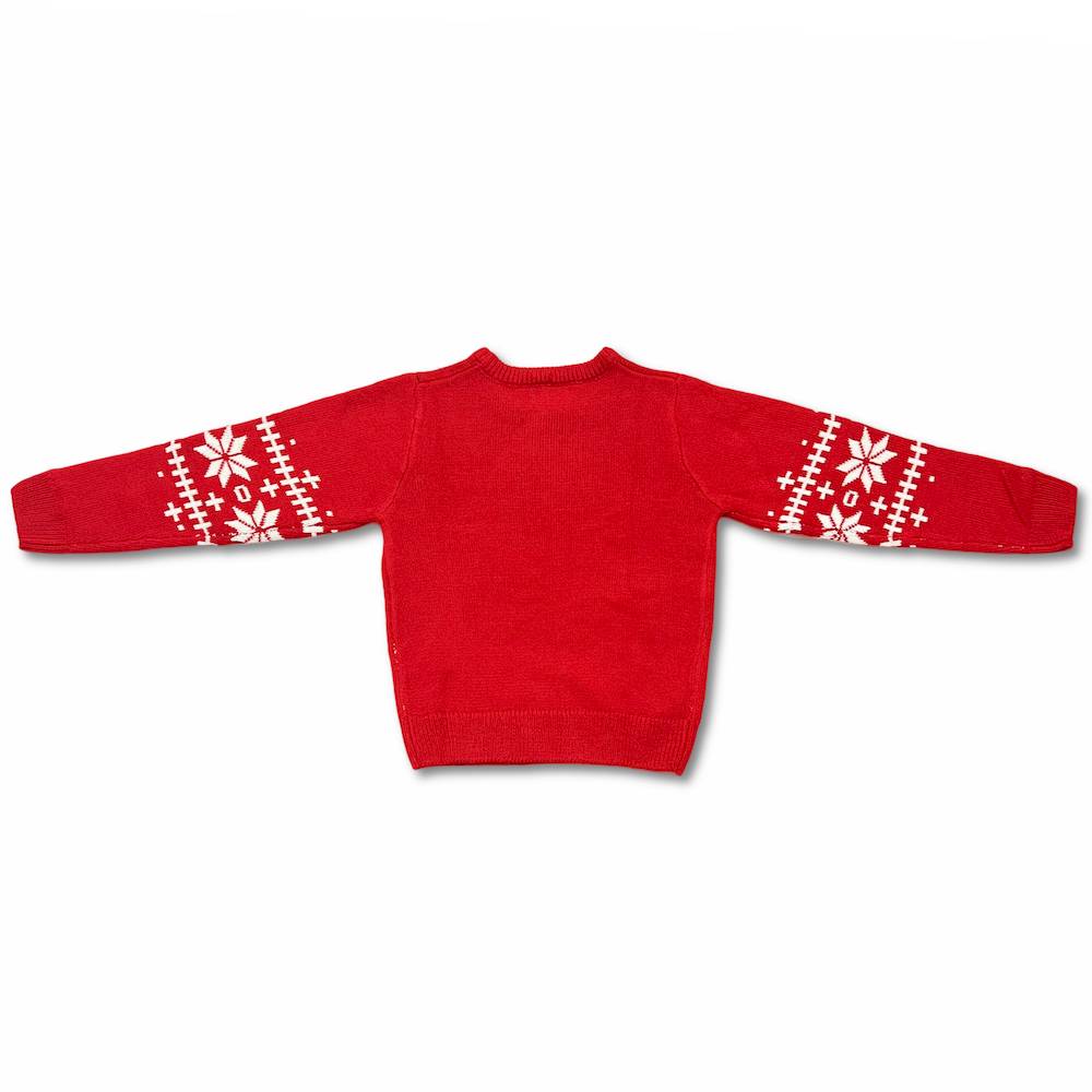 Maglione natalizio Bambino Renna Rudolf rosso