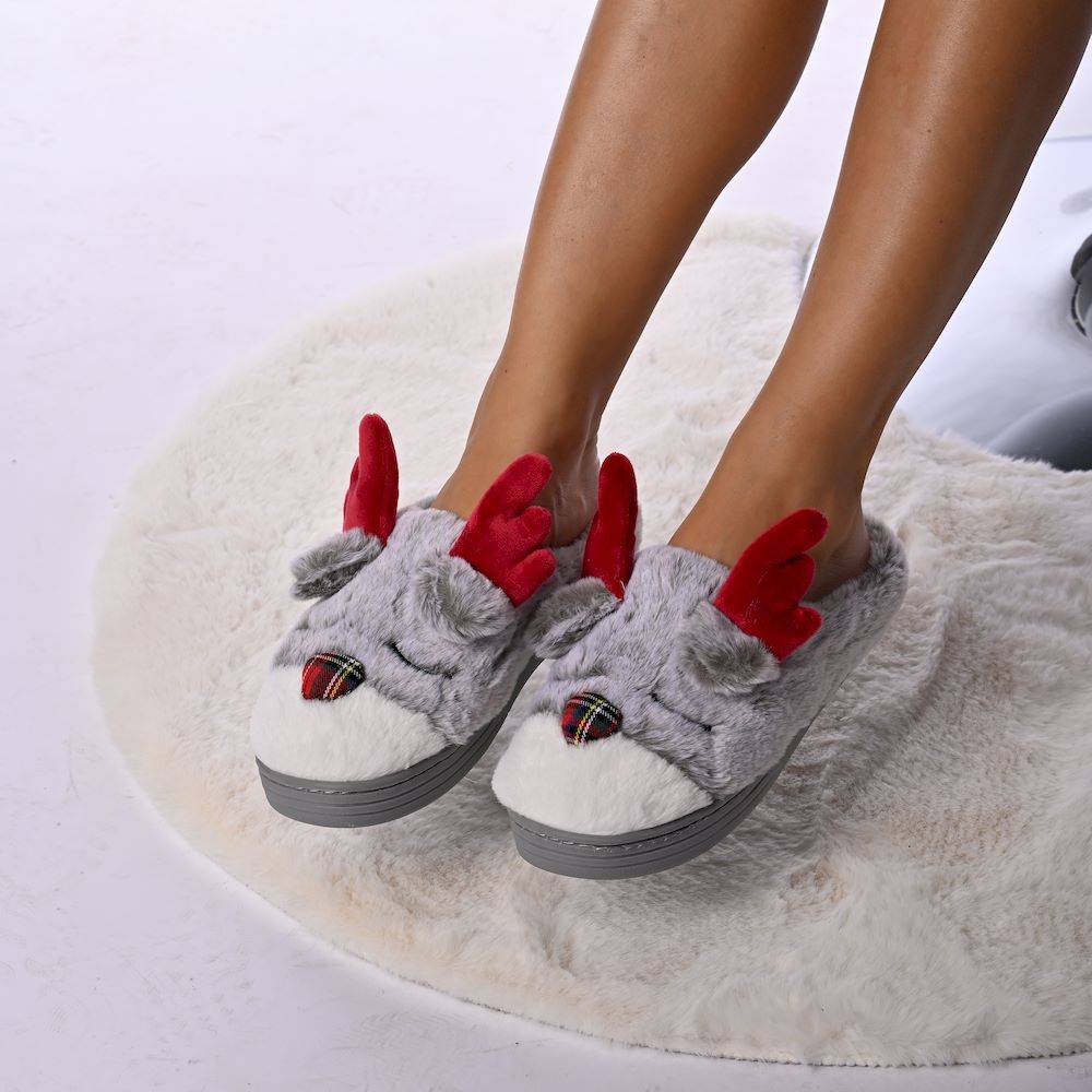 Pantofole maglia 39-40 Renna check