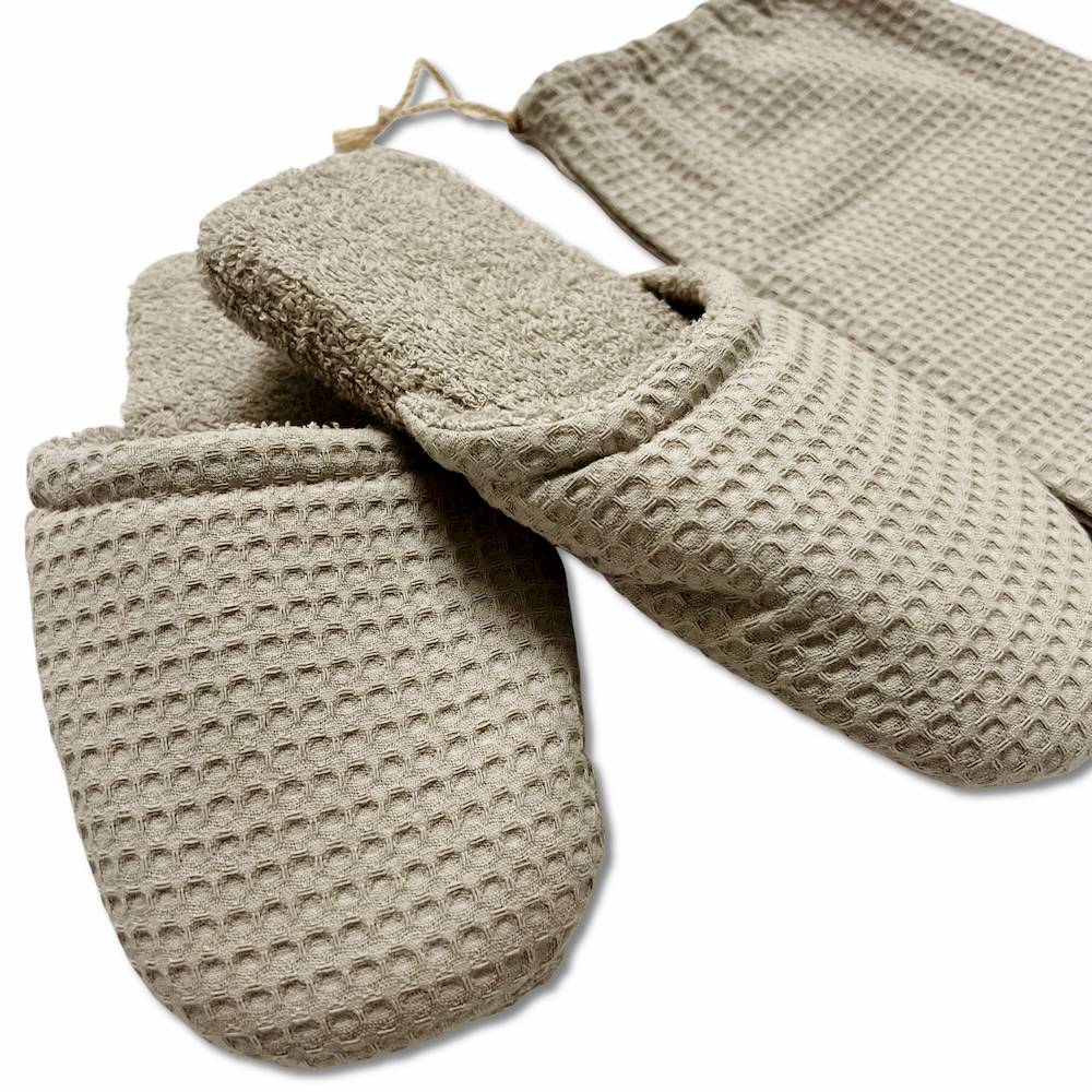 Set da viaggio ciabatte nido d' ape Donna