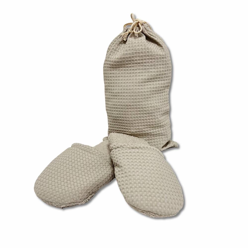 Set da viaggio ciabatte nido d' ape Donna