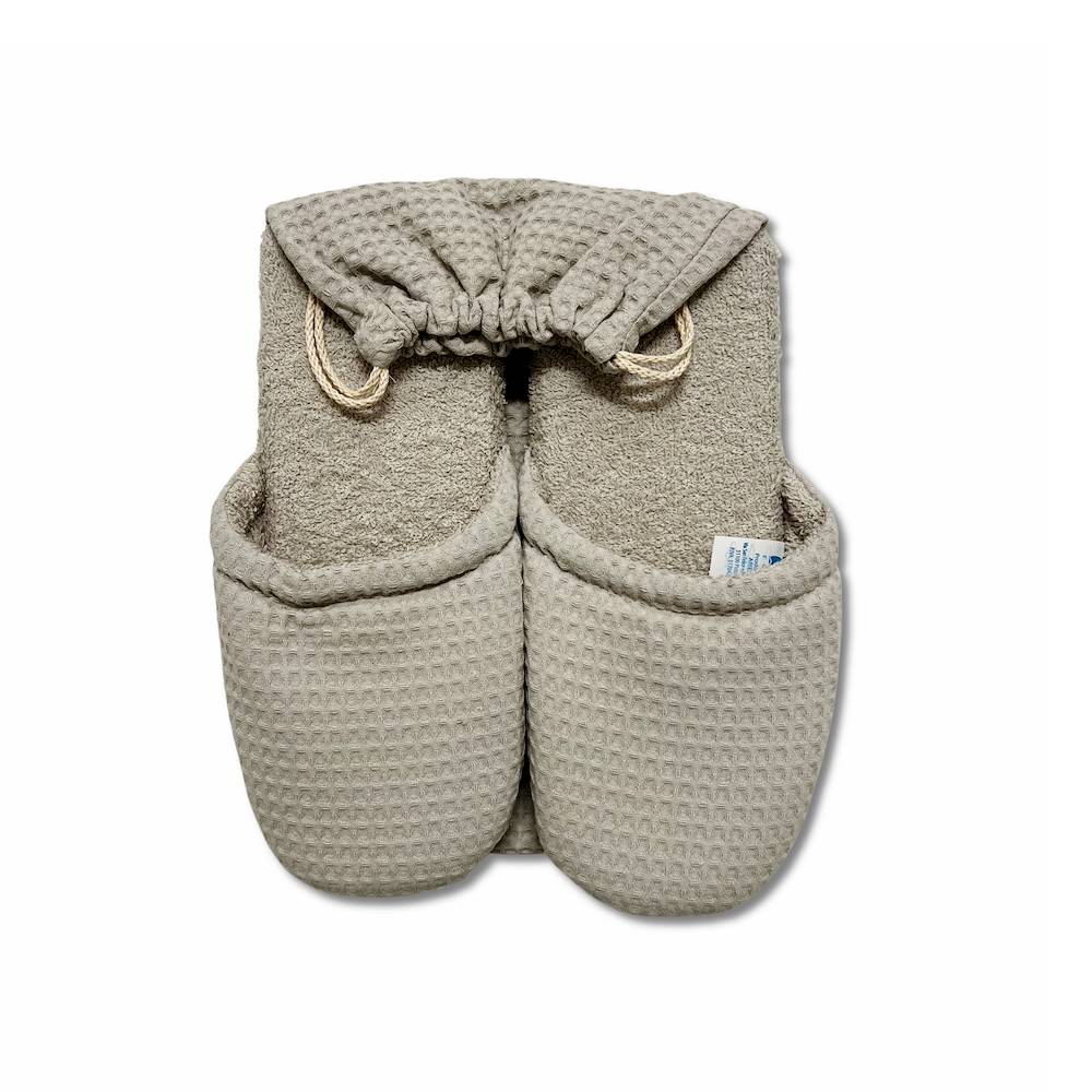 Set da viaggio ciabatte nido d' ape Donna