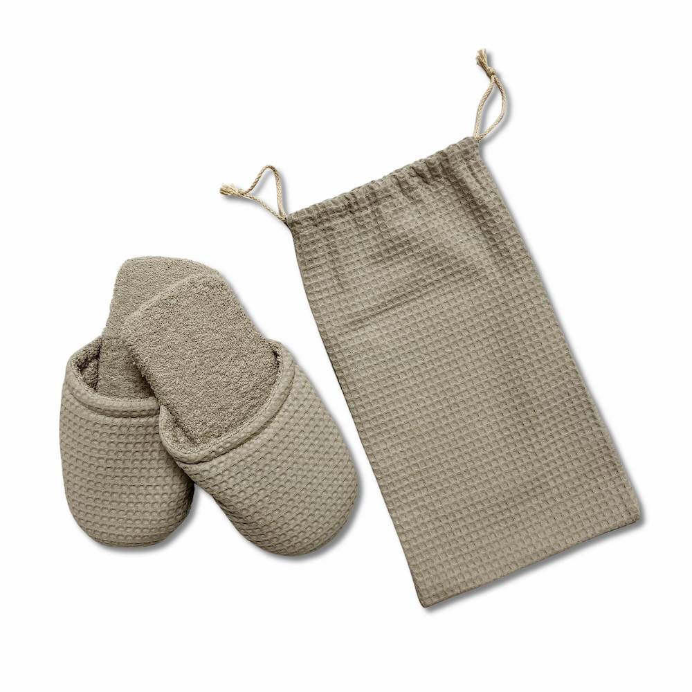 Set da viaggio ciabatte nido d' ape Uomo