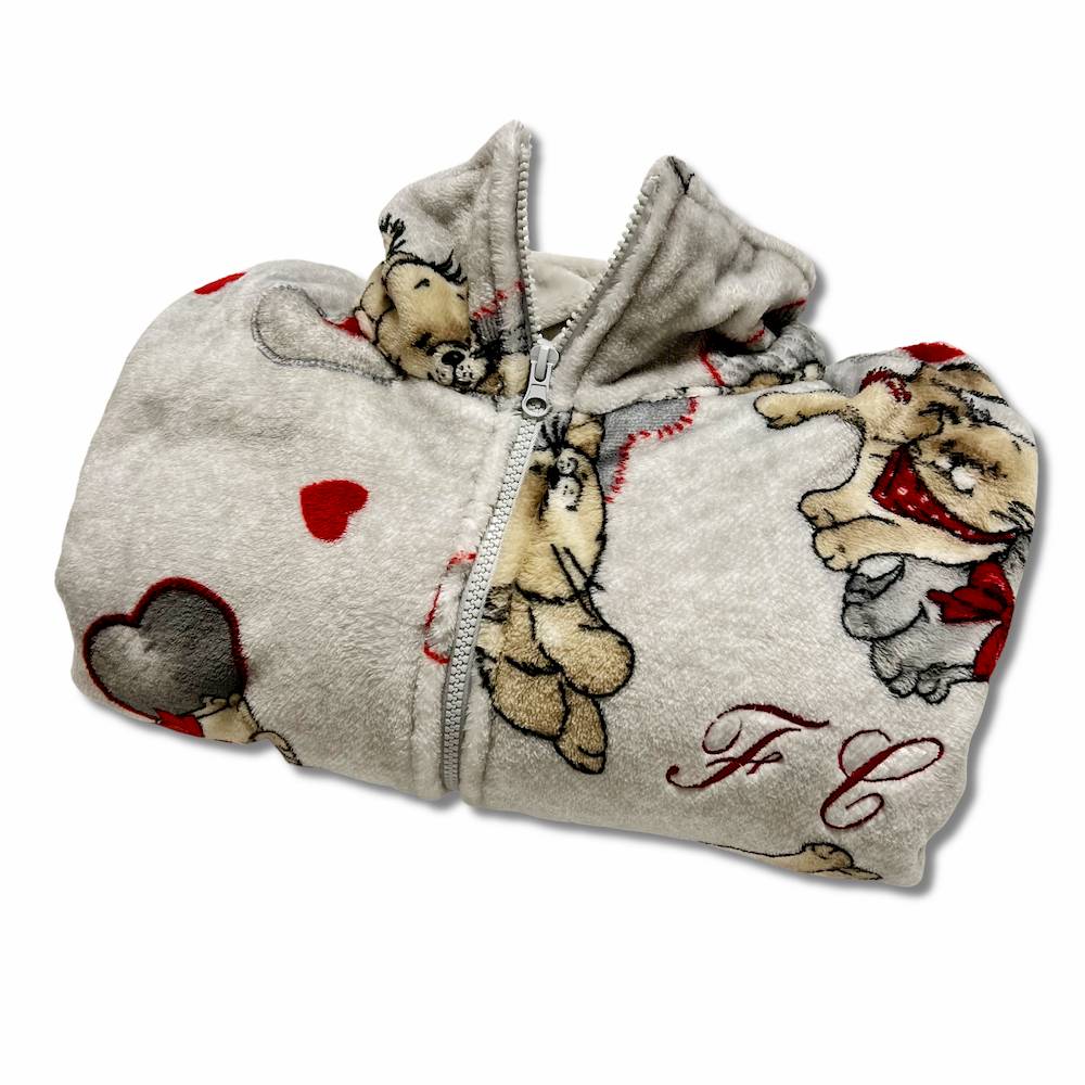 Poncho intrecciato grigio Personalizzato