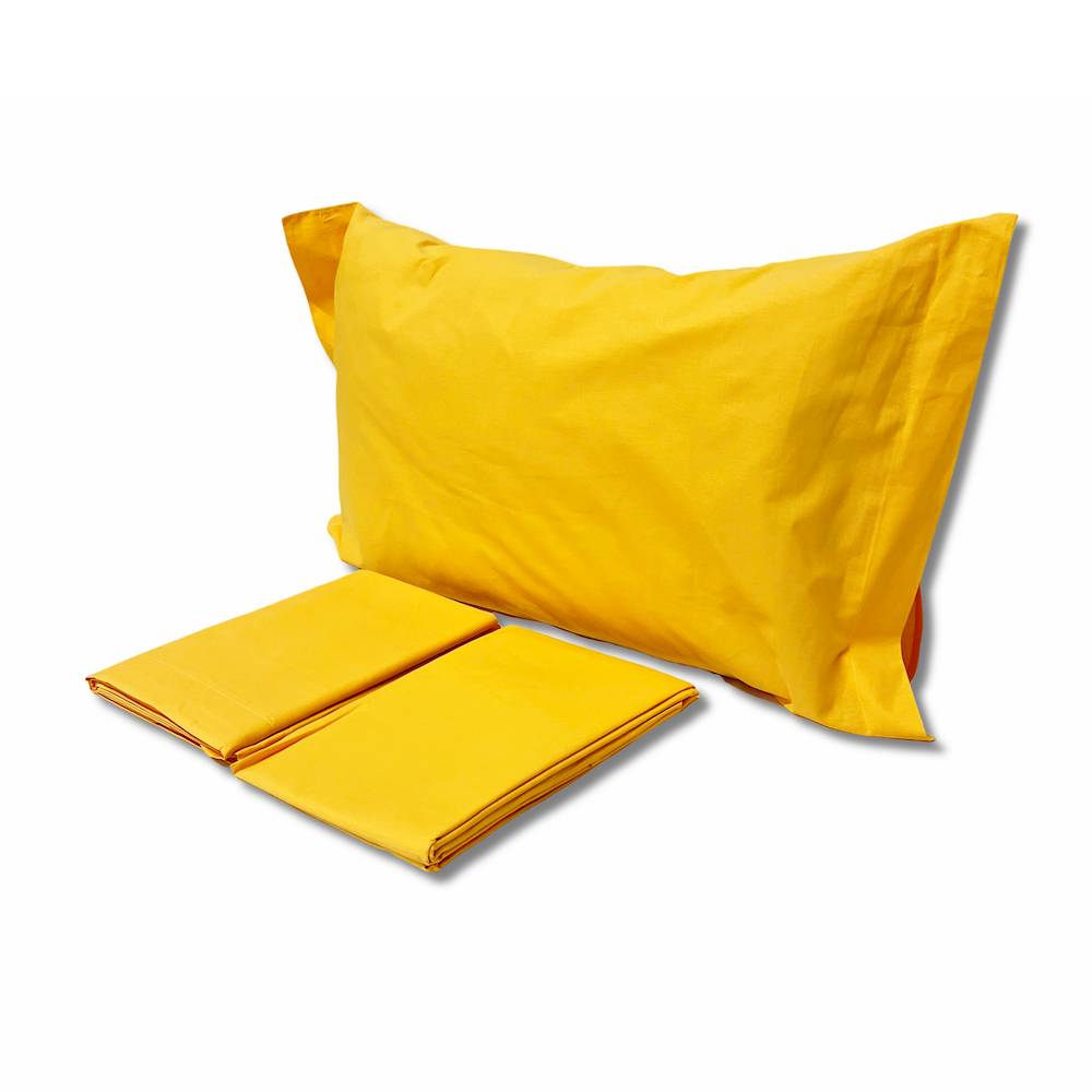 Completo Lenzuola Vaniglia Federe con volant Matrimoniale