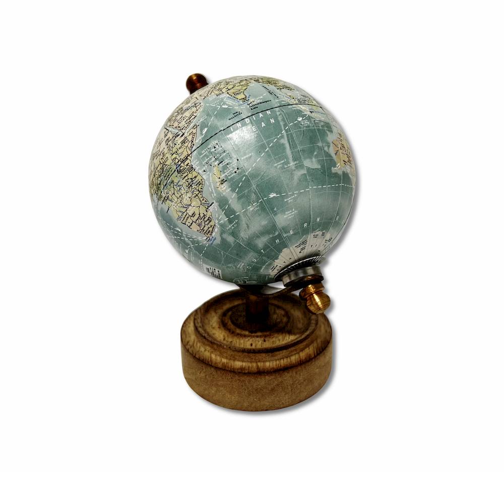 Mappamondo Acquamarina H 13 cm