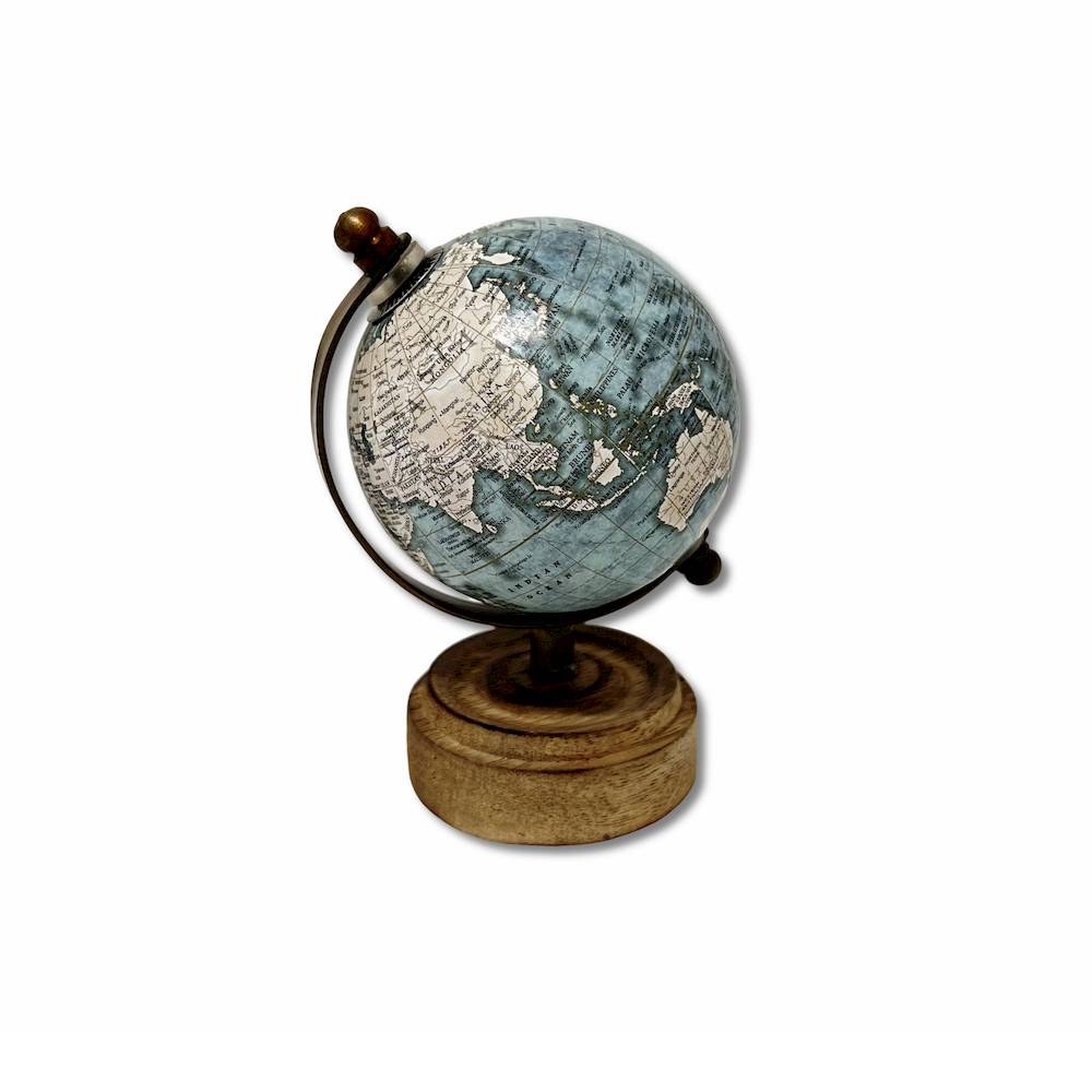 Mappamondo Azzurro H 13 cm