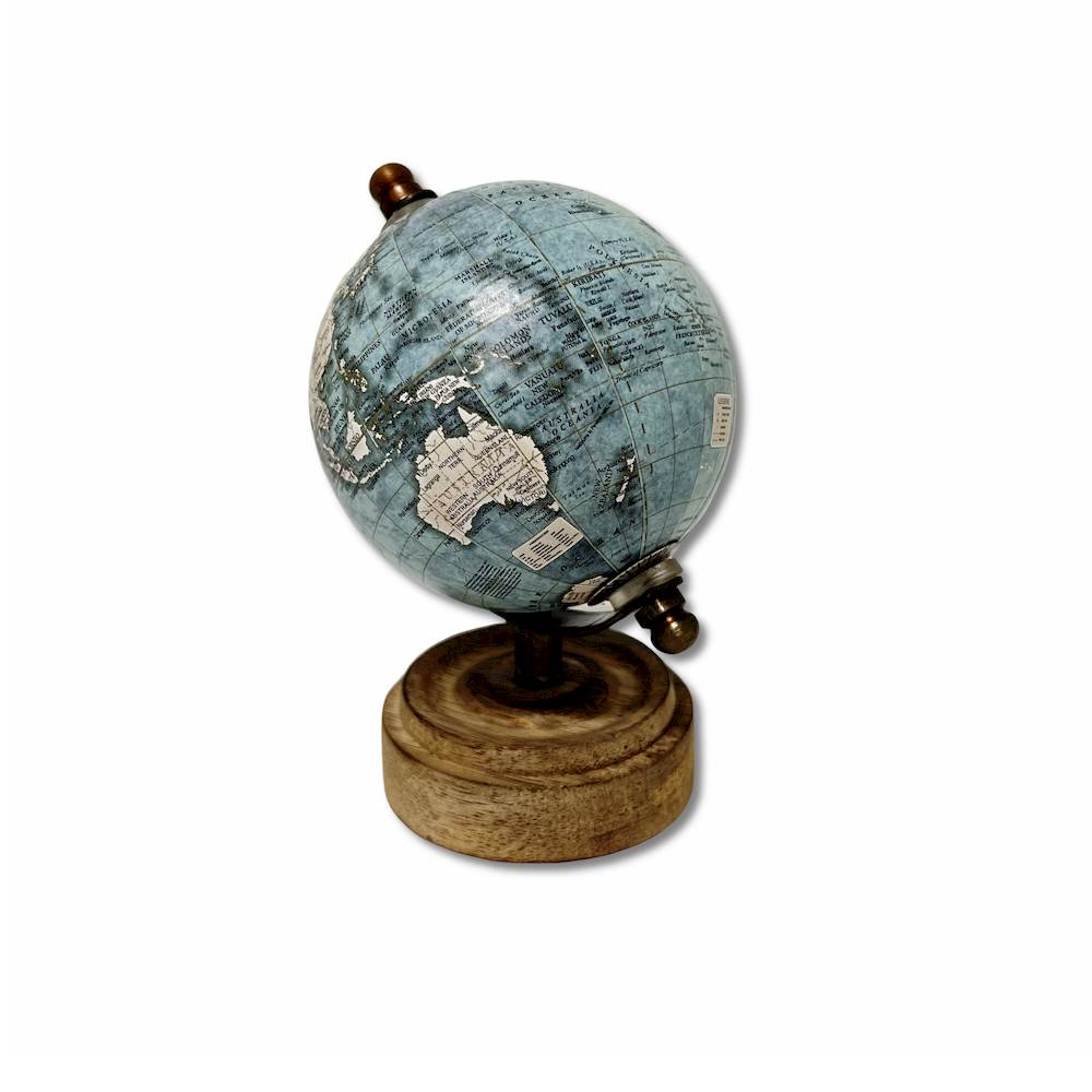 Mappamondo Azzurro H 13 cm