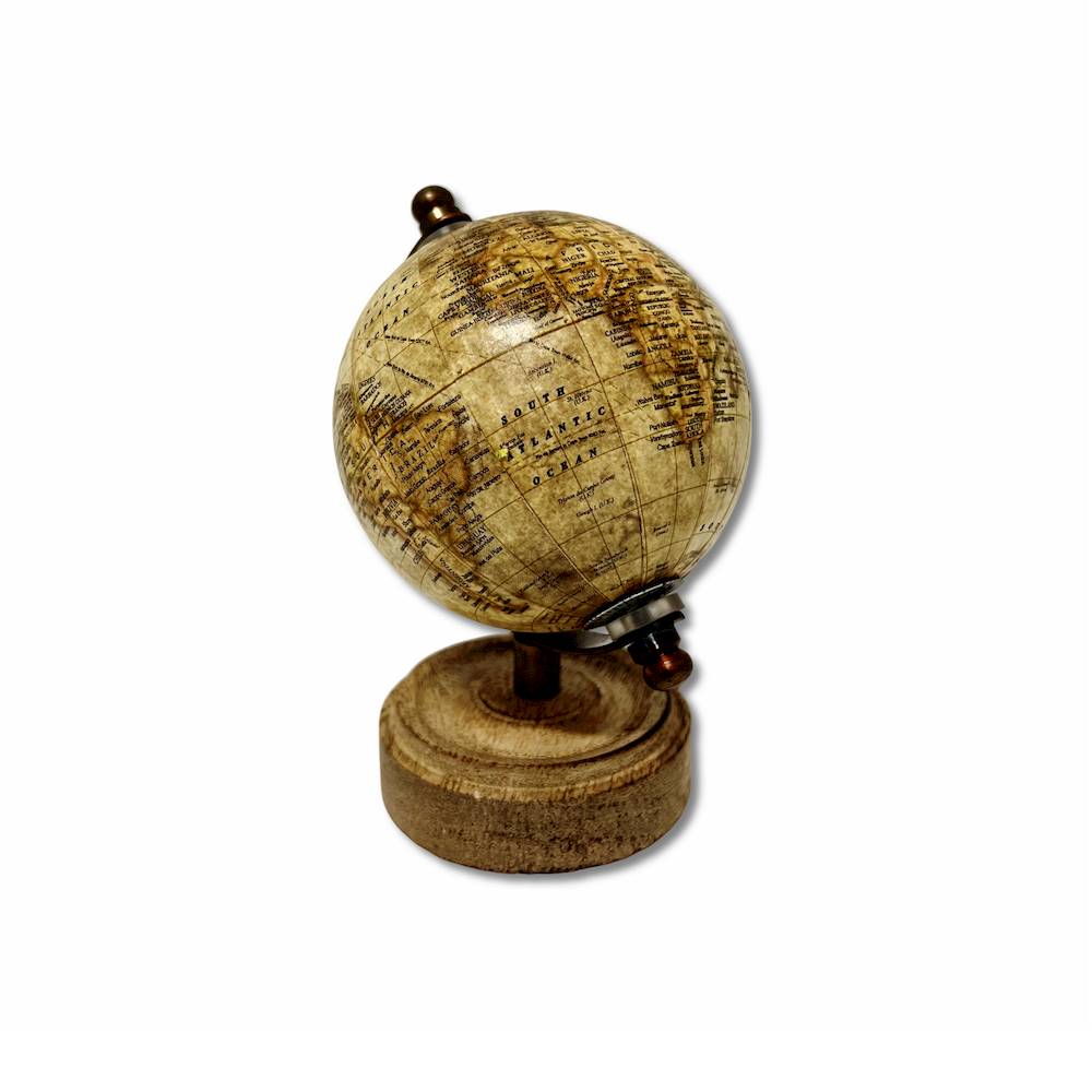 Mappamondo Beige H 13 cm