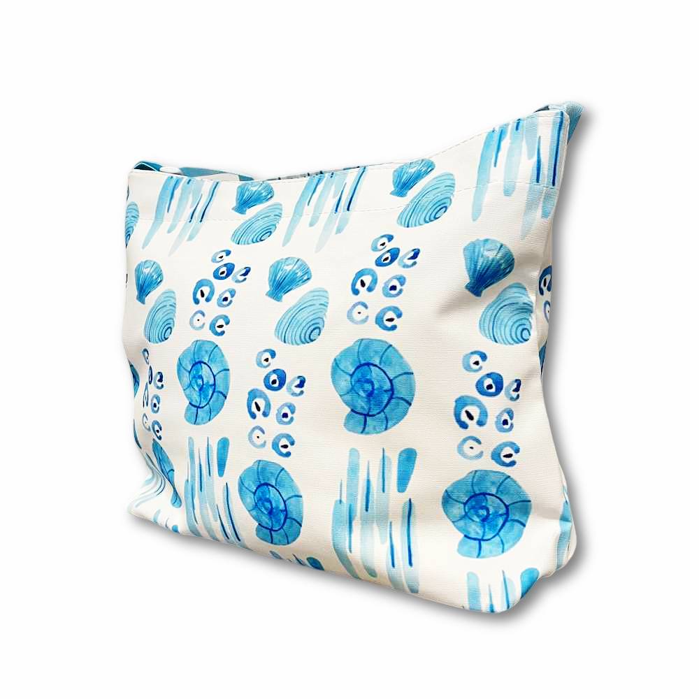 Borsa Mare idrorepellente Conchiglie azzurre