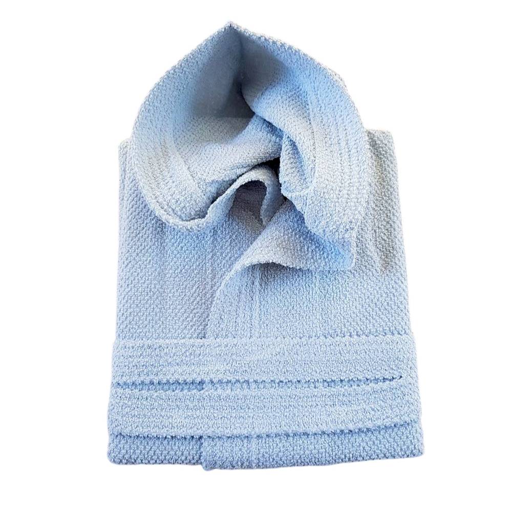 Accappatoio con cappuccio chicco di riso azzurro