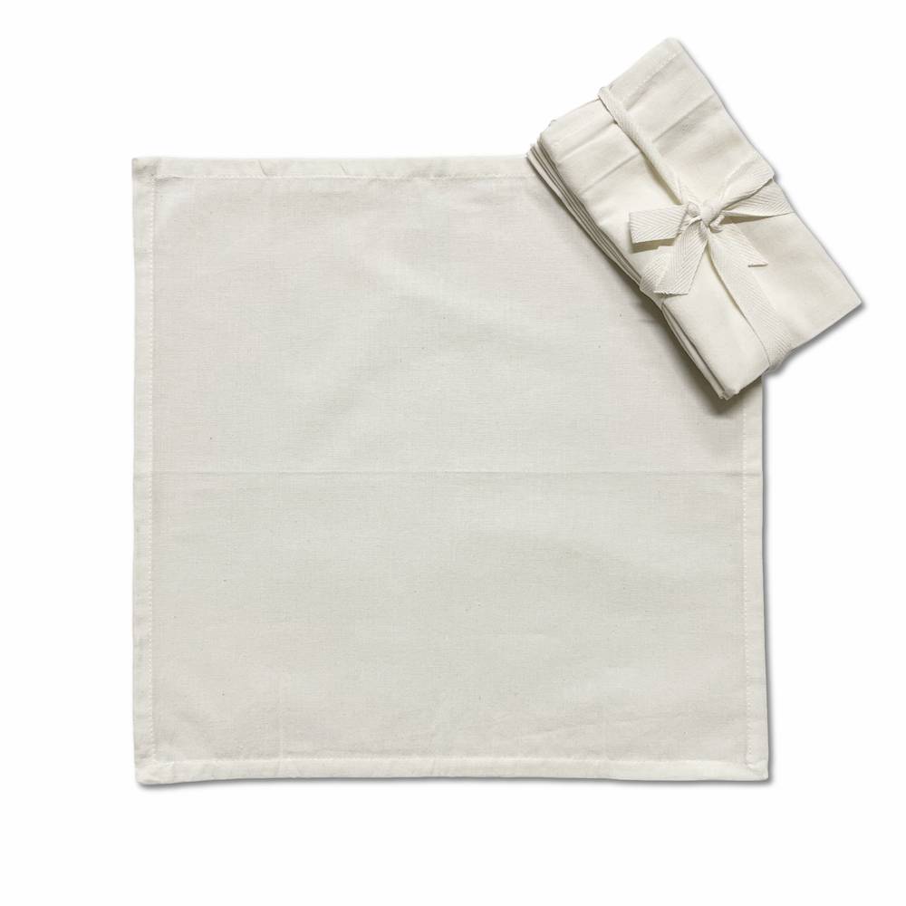 Set 4 tovaglioli bianchi Personalizzati