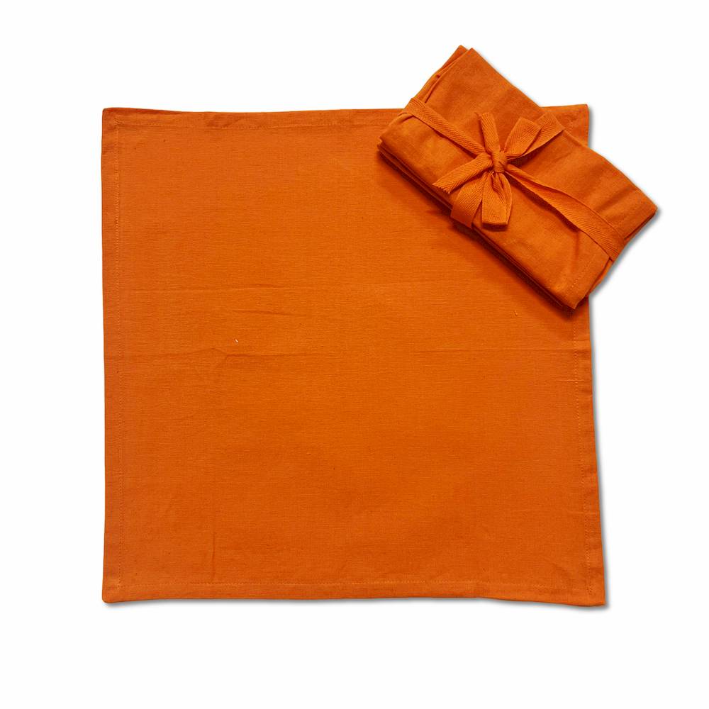 Set 4 tovaglioli arancione personalizzati