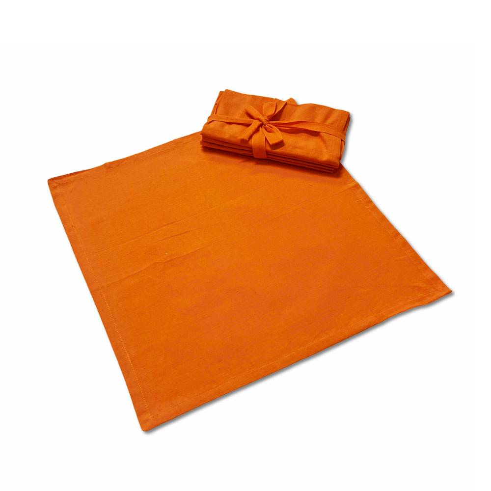 Set 4 tovaglioli arancione personalizzati