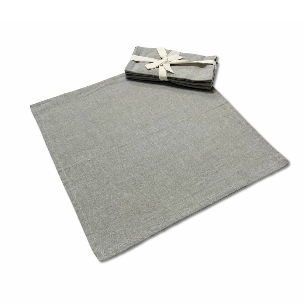 Set 4 tovaglioli grigio Personalizzati