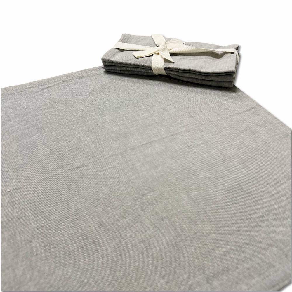 Set 4 tovaglioli grigio Personalizzati