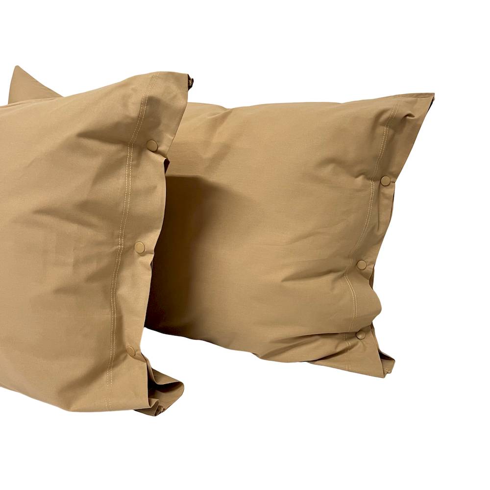 Coppia Federe con bottoni Terra