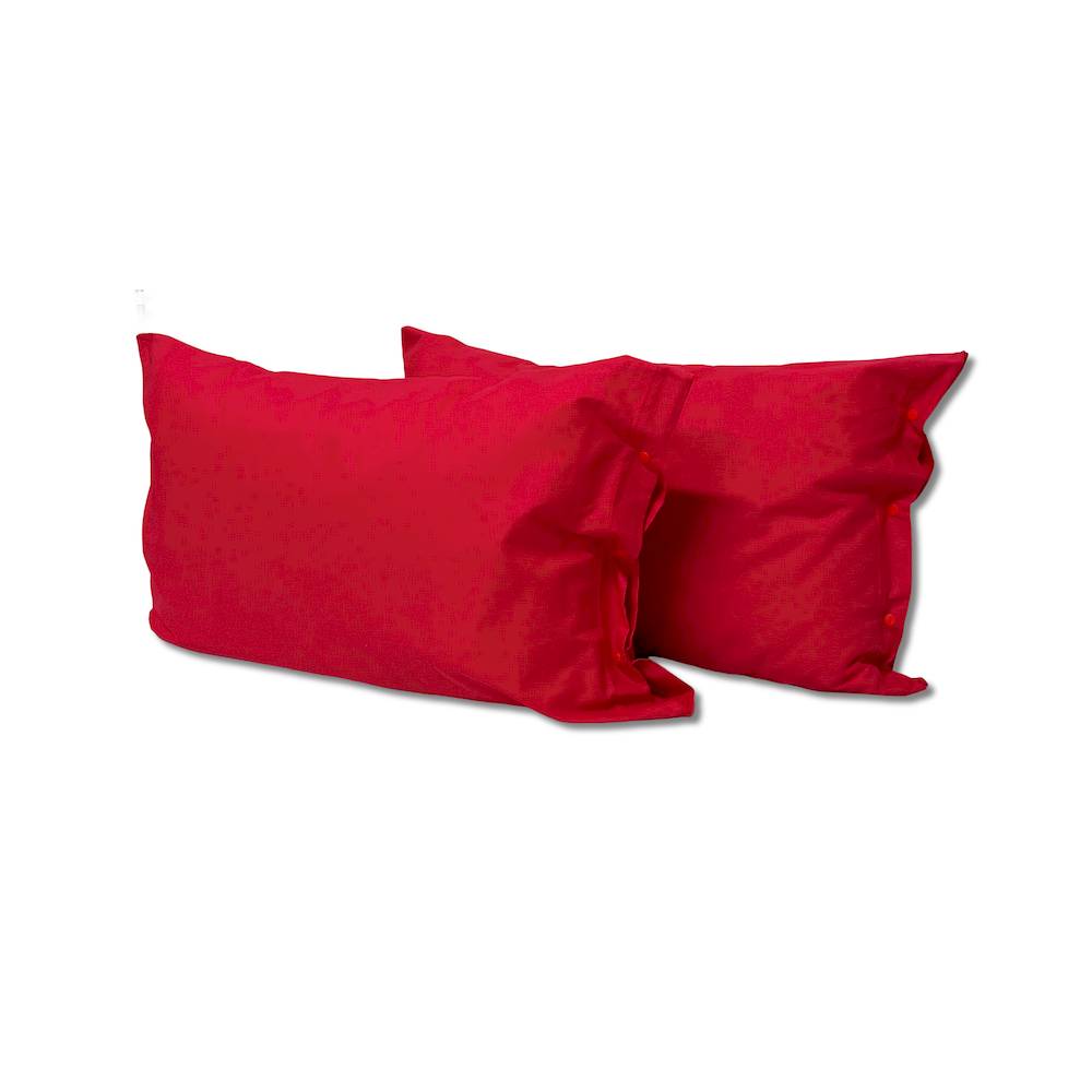 Coppia Federe con bottoni Ciclamino