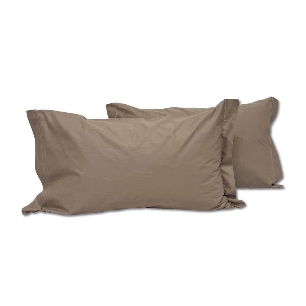 Coppia Federe con volant tortora