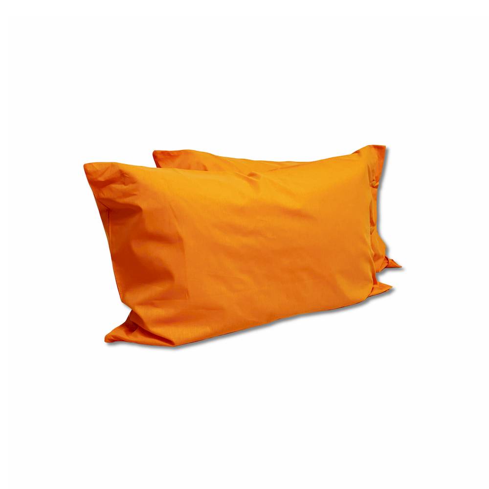 Coppia Federe con bottoni Arancio