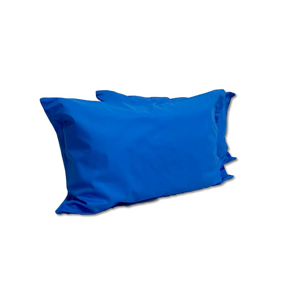 Coppia Federe con bottoni blu avio