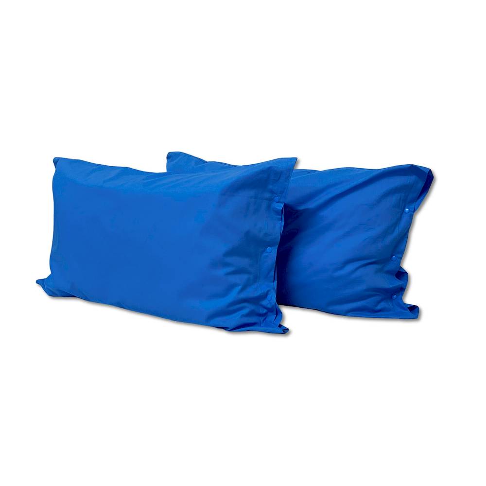 Coppia Federe con bottoni blu avio