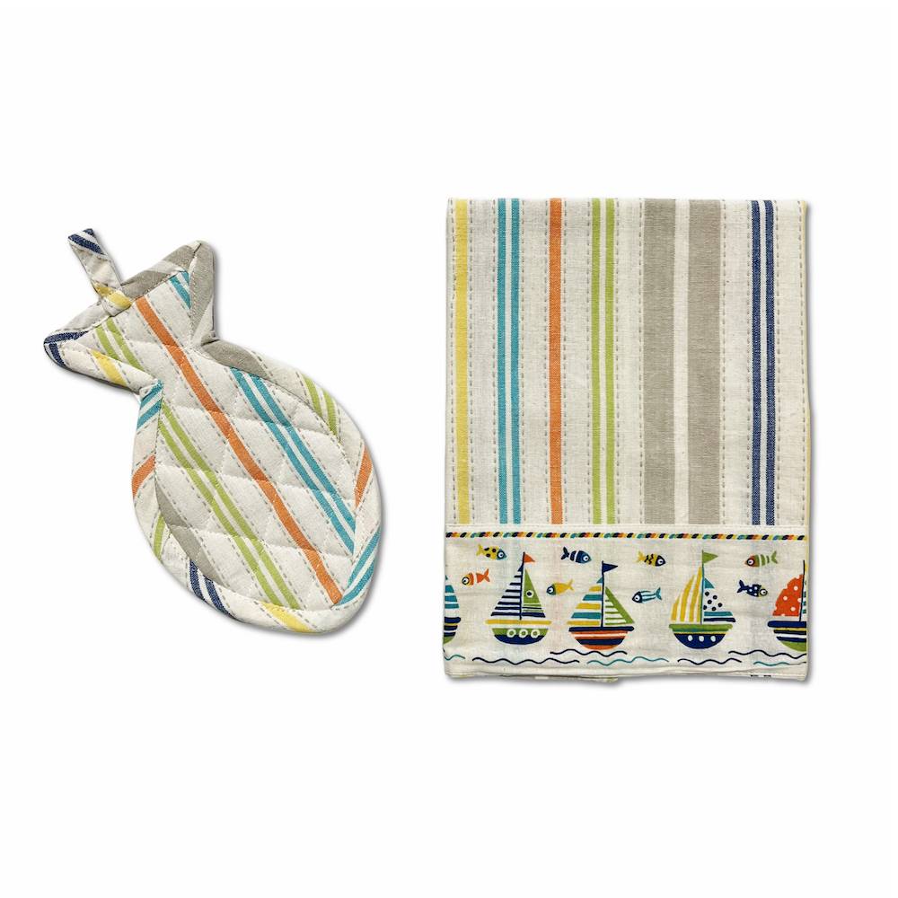 Set canovaccio + presina pesciolino Mare skipper