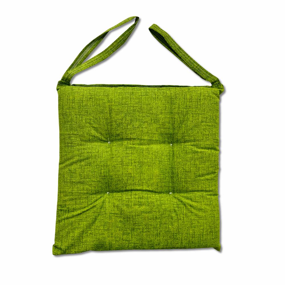 Cuscino per sedia tinta unita verde pisello