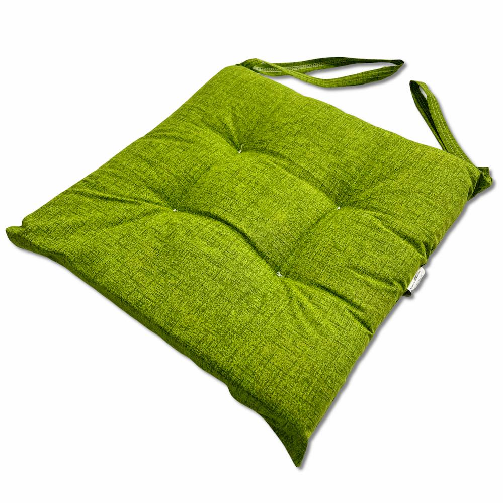 Cuscino per sedia tinta unita verde pisello
