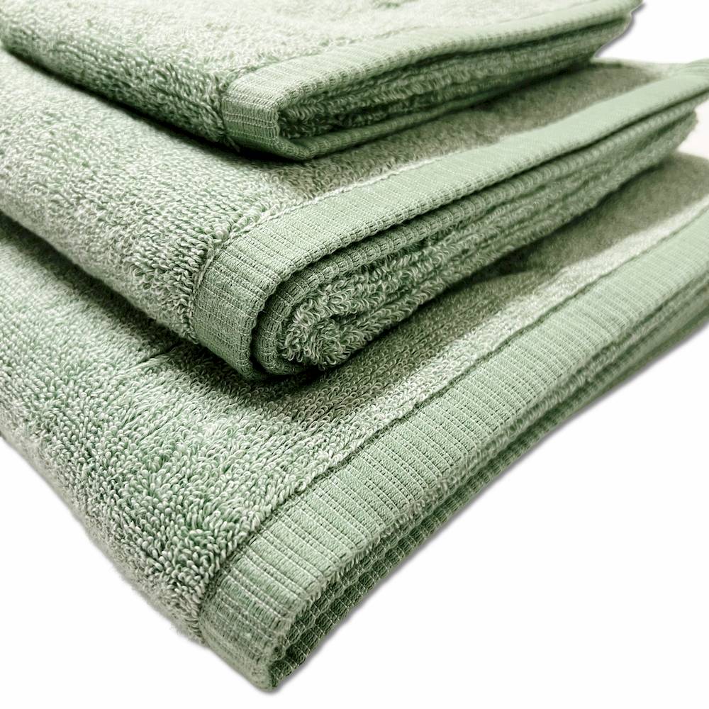 Set 3 asciugamani 530 gr Aurora melange verde
